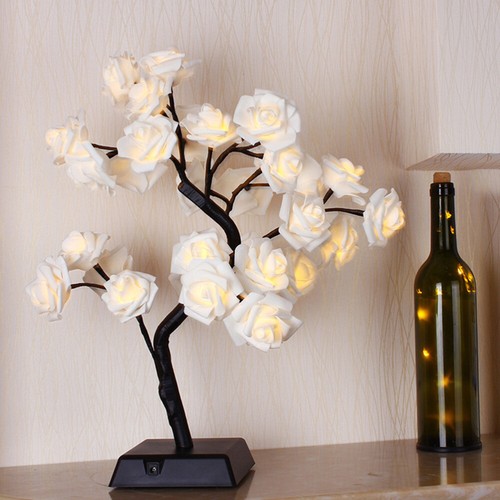Rose Table Lamp Miss Work Valentine’s Day Cordless Lamps for Home - Picture 8 of 12