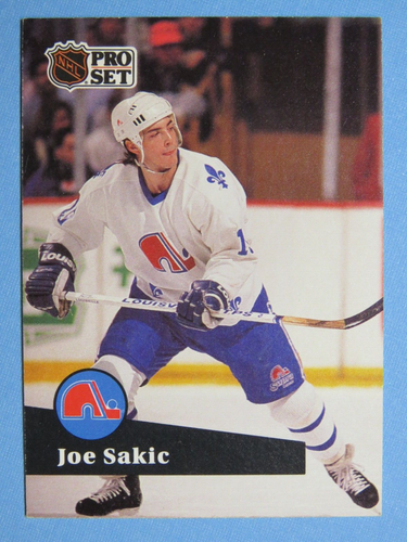 Juego profesional de tarjetas coleccionables HOCKEY 1991 #199 Joe SAKIC, Quebec Nordiques Center - Imagen 1 de 2