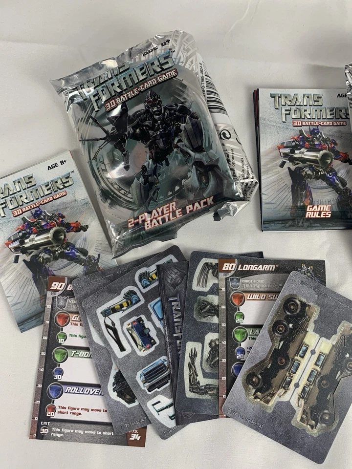 2 paquetes abiertos de batalla TRANSFORMERS 3D juego de cartas para 2 jugadores Foto 3 de 4