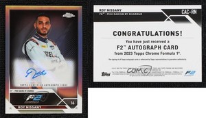 2023 Topps Chrome Formula 1 Auto Roy Nissany #CAC-RN Auto