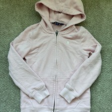 Polo Ralph Lauren Girls Light Pink Hoodie Sweatshirt Sz 6