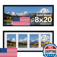 Egofine 8x20 Picture Frame Set of 2, 4-Opening for 4x6 Photos, Wall Mount