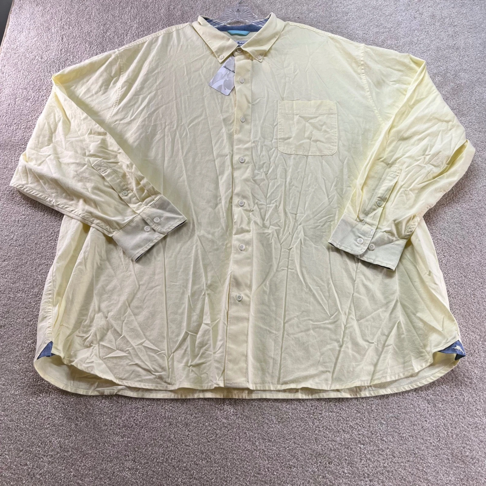 Tommy Bahama Button Down Mens 3XL Yellow Long Sleeve Oxford Shirt NWT