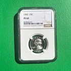 1962 Washington Quarter 25C Proof NGC PF69 Silver 0.9 Fine