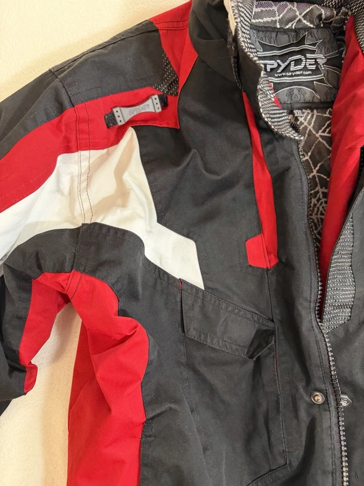 Chaqueta de esquí/snowboard Spyder Youth XXL (16-18) forro web, rojo/negro/blanco Foto 3 de 4