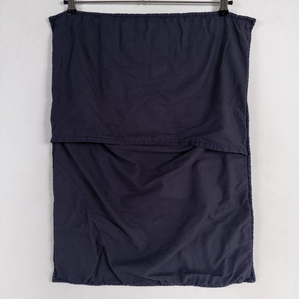 Pottery Barn 青少年枕套 Sham 海军蓝缝制绗缝条纹标准尺寸 — 第 4/4 张图片