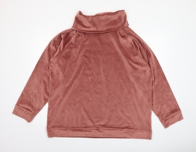 Cotton Traders Damen-Sweatshirt Vintage Rose Velours Wasserfallausschnitt UK 24