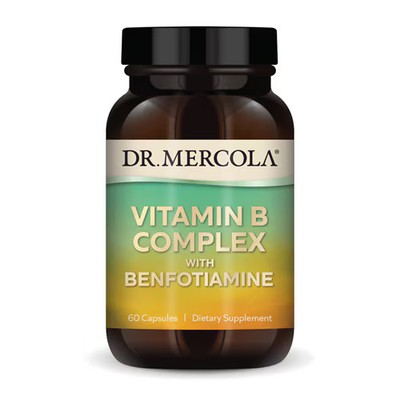 2 X Dr. Mercola Vitamin B Complex with Benfotiamine -- 60 Capsules