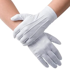 Classic White Gloves Soft Breathable Man's Guard Band Dress Party Costume Gloves