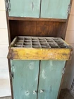 1960s Coca Cola Crate: Faded Yellow Wood, 24 Slots, Vintage Art Storage