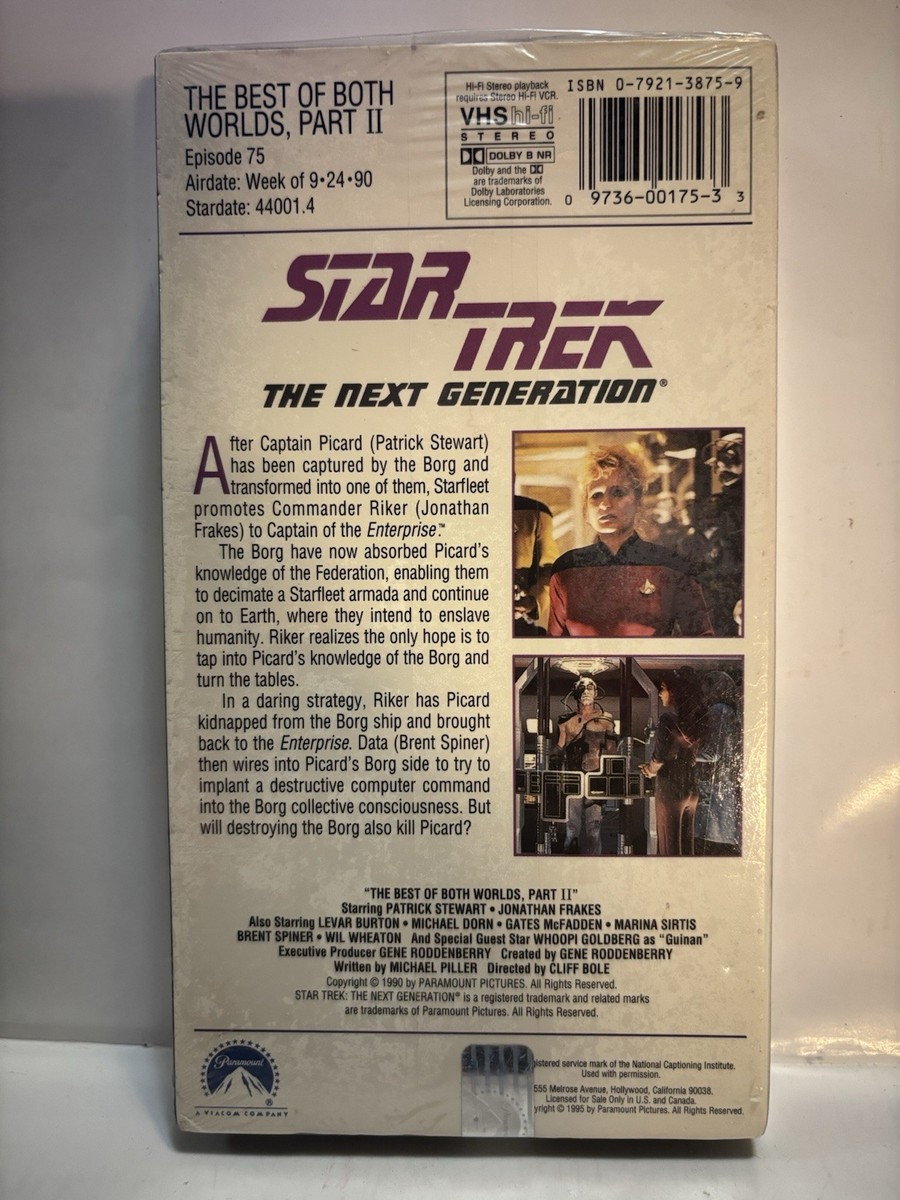 STAR TREK The Next Generation Best of Both Worlds pt II VHS New