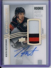 2023-24 Upper Deck Premier Acetate Rookie Auto Patch /249 Nikita Nesterenko