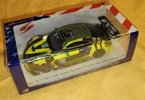 1/43 Spark 2019 Lexus RC F GT3 Daytona 24 H #12 All American Podium 2nd