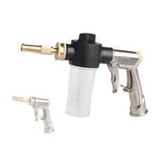 Garden Hose Nozzle Sprayer with 3.5oz Plastic Soap Dispenser Bottle, Heavy Du...