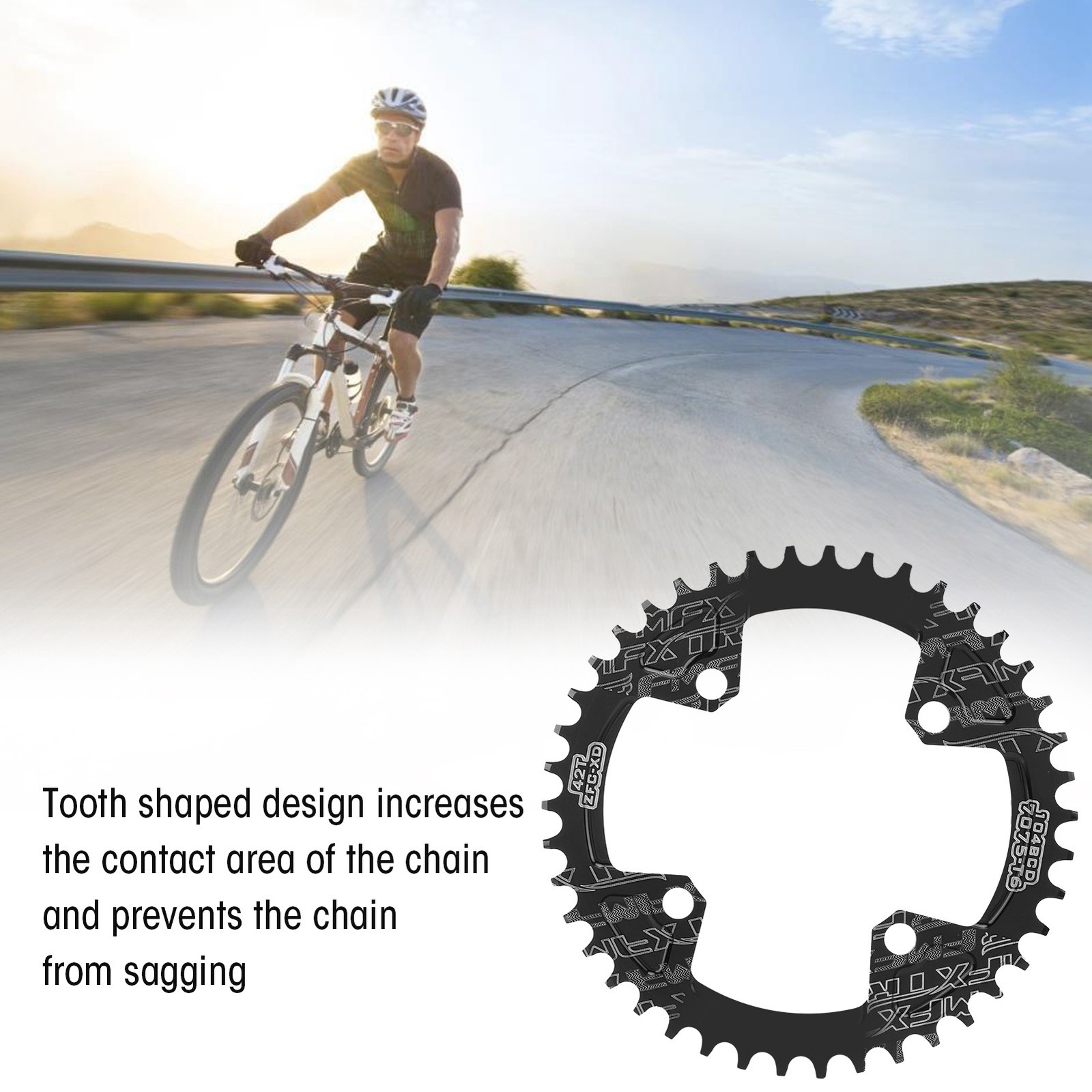 FMFXTR 104BCD Crankset Chainring Aluminum Alloy Positive And Negative 42T MTB