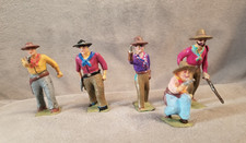 VTG Britains American Old West Cowboys Rifles Pistols Lead Metal 54mm Lot of 5
