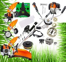 Benzin Motorsense 6,1PS Freischneider Rasentrimmer Set Messer Fadenkopf Gurt