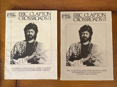 Eric Clapton Crossroads Vol 1 & 3 Sheet Music Books with Notes and Tab Lot of 2