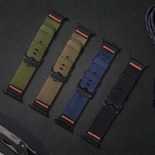 Cinturino Nylon per Apple Watch Ultra 2 10 9 8 7 6 5 4 SE 41 44 46 40 45mm 49mm - Foto 6 di 22