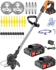 Electric Weed Wacker Cordless, 21V Battery Powered Weed Cordless Eater with 2...