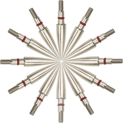 12Pcs Archery Field Points 125 Grain Screw-in Arrow Point Steel 5/16'' Field Tips