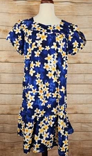 Royal Hawaiian Creations Cotton Floral Dress with Pocket Size XL 
