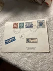 Israel-(1951)-Sc.#48-49-50-JEWISH NATIONAL FUND-FDC,REGISTERED COVER to U.S.A-#7