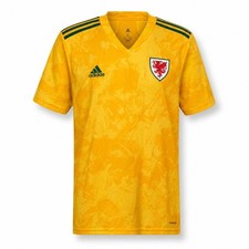 2020/21 ADIDAS WALES TEAM AWAY SOCCER JERSEY FOOTBALL SHIRT MEN’S YELLOW SIZE M