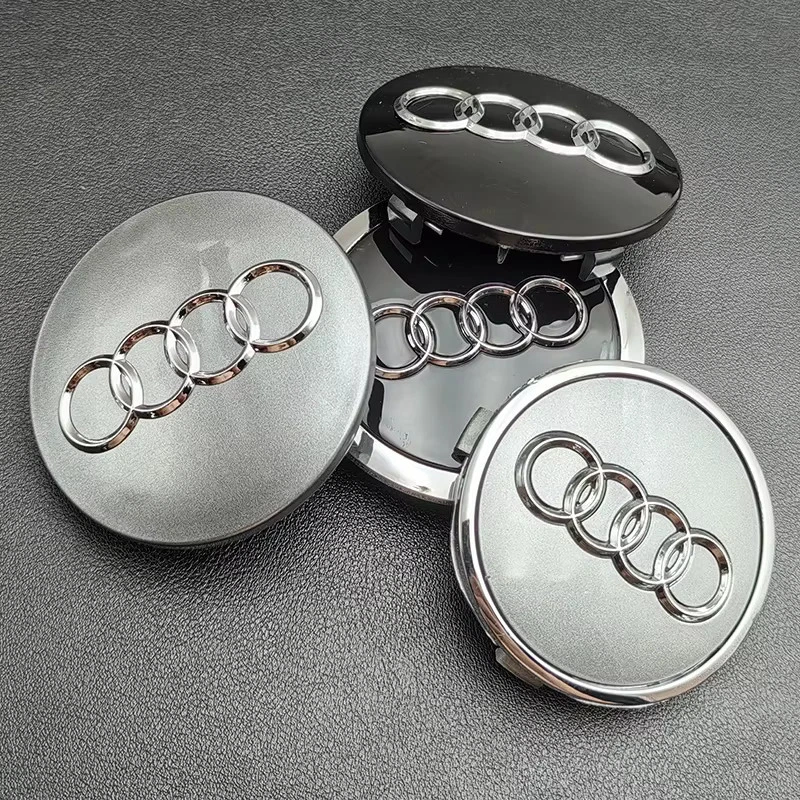 x4 Coprimozzo Cerchi 60-69mm per Audi A1 A3 A4 A5 A6 A7 A8 Q5 Q7 Accessori Auto - Image 3 of 4