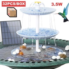 AISITIN Solar Fountain Pump - 3 Tiers Bird Bath Water Pump Solar Powered,1-32PCS