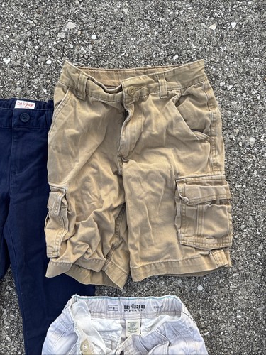 Lot Of 7 Size Small 8 Boys Youth Kids Cargo Shorts And Uniform Chinos Pants - Picture 7 of 10