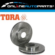 2 Front Dimple Slotted Disc Brake Rotors for 200SX S14 S15 300ZX Z32 VG30DDT