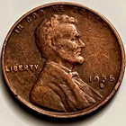 1935 S Lincoln Wheat Cent Penny VF San Francisco Mint Collectible BN1069