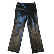 Vintage 90s Finity Black 100 Leather Pants Size Med