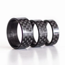 6/8/10mm Handmade 100% Carbon Fiber Ring Band Wedding Men Woman Made in USA