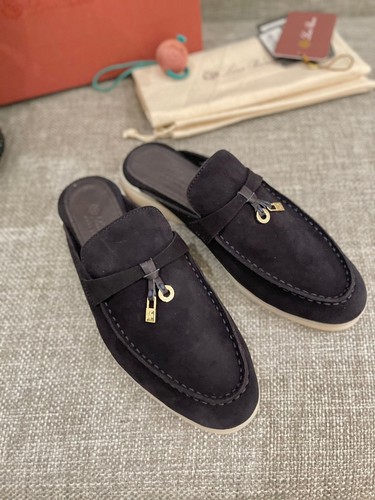 Italian Style Womens Real Suede Leather Slipper Mules Flats British Shoes Ladies - Picture 32 of 40