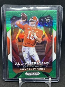 2021 Panini Prizm Draft Picks All-American Green Prizm #181 Trevor Lawrence (RC)