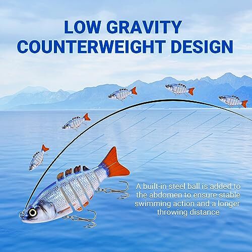 3PCS Lifelike Multi Jointed Swimbait for Bass Fishing Fishing Lures for - Foto 5 di 6
