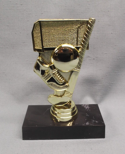 field hockey trophy ball net stick and shoe black base award