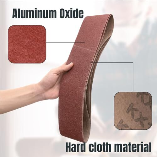 3x21 Sanding Belt POWERTEC 110683 X 36 Inch Sanding Belts 80