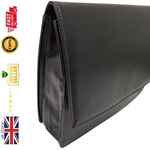Flap over Underarm PU Leather Documents Organizer Notebook A4 Conference Folder - Picture 4 of 9