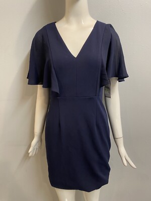 NWT Women's Jessica Howard Dress Navy Blue Size 4P