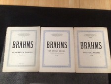 Brahms - Six Piano Pieces Op. 118, Hungarian Dances, Two Rhapsodies -Music Books