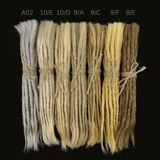 Bright Dreads 10 pcs Human Hair dreadlock extensions natural, 100% Human Hair