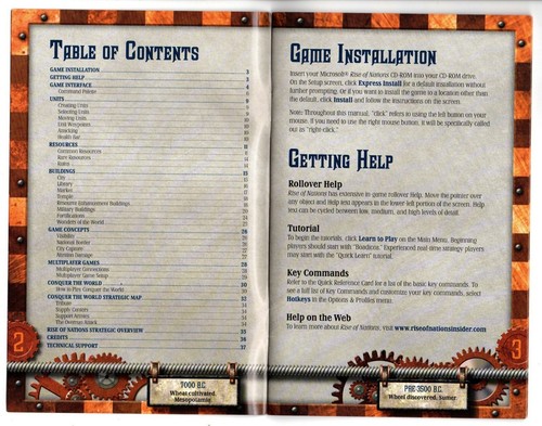 Rise of Nations Video Game Guide (Manual, Paperback, Book) & 1 Foldout - Picture 2 of 3