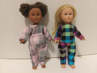 6-7'' Doll Clothes made to fit MINI A Girl My Life D Princess-2 pair-Pajamas  B38