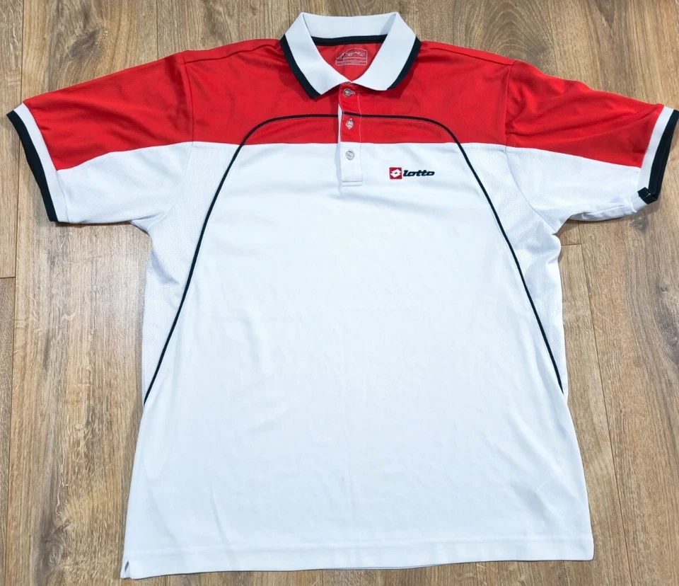 Camisa polo de tenis vintage Lotto para hombre talla L Foto 2 de 4
