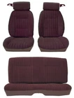 81-88 Monte Carlo SS Seat Cover Set WITH Belt Guides - BURGUNDY - VELOUR W/VINYL