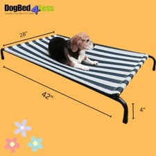 Dogbed4less Heavy Duty Metal Elevated Pet Bed for Medium to Large Dog 42"X28"X4"