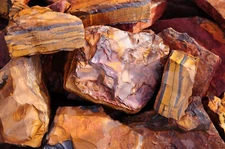 Tiger Eye - Hematite Included - Rough Rocks for Tumbling - Wholesale Stone (Afr)